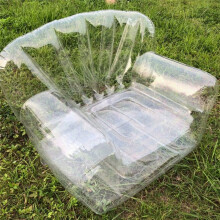 Thickened Outdoor Camping Inflatable Sofa Adult Lazy Inflatable Chair PVC Transparent Sofa Stool