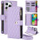 Purple RFID-Blocking Flip Wallet Case for iPhone 15 Pro Max 1