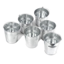 60Pcs  Metal Bucket Portable Flower Pot Vases Planters Lovely Candy Box for Wedding Party Home Decoration