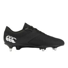 (6.5 UK, Black/White) Canterbury Mens Phoenix Raze SG Durable Soft Ground Rugby Boots