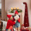 Red Santa Hat Christmas Tree 4.92 ft Pop Up Curved Decor 5