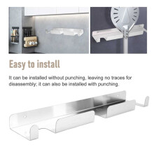 Pizza Shovel Wall Rack Brushed Stainless Steel Pizza Peel Rack Wall Mounted Hanger Heavy Duty Pizza Shovel Holder