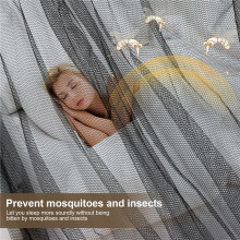 4-Corner Bed Netting Canopy Mosquito Net for Queen/King Sized Bed 190*210*240cm (Black)