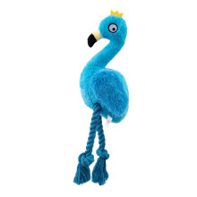Plush Flamingo Chew Toy with Squeaker for Dogs