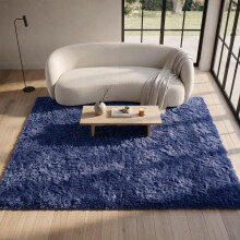 (160x230cm (5.3ft x 7.7ft)) Shaggy Rug Navy Blue- Super Soft 450GSM Thick Pile Rug