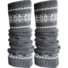 Women's Stripe Star Knit Leg Warmers Vintage High-Knee Socks