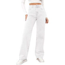 Women's High-Waisted Straight-Leg Jeans with Pockets