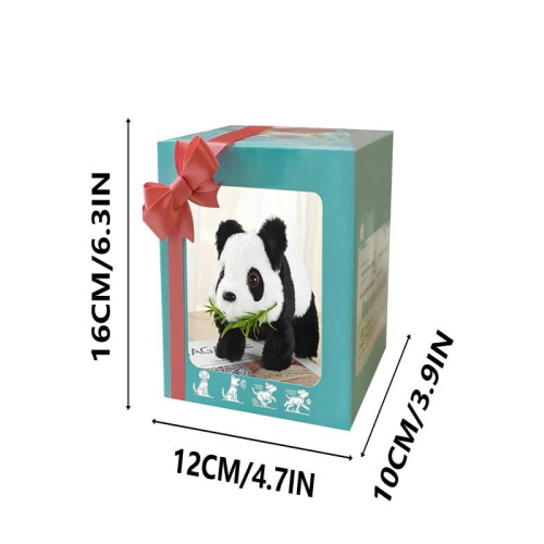 Realistic Robot Panda or Cat Walking Figure White 1
