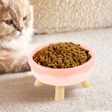 Donut-Shaped Raised Pet Bowl for Cats and Dogs 1 Pack