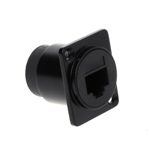 RJ45 Cat6 Socket Shielded D-Type Female Panel Mount 2