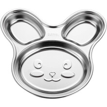 Stainless Steel Rabbit Divided Plate 3-Section