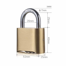 Brass Combination Padlock 4-Digit Outdoor Security Lock