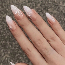 Christmas Press-on Nails Medium Almond 24 Pcs