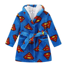 (2-3 Years, Blue/Red) Superman Childrens/Kids Dressing Gown