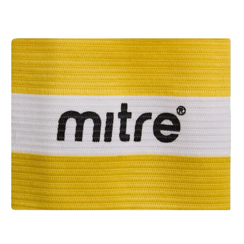 Mitre (L, Yellow/White) Mitre Logo Captains Armband