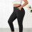Black Plus Size Women's Pants with Pockets Elastic Waist 6
