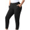 Black Plus Size Women's Pants with Pockets Elastic Waist 7