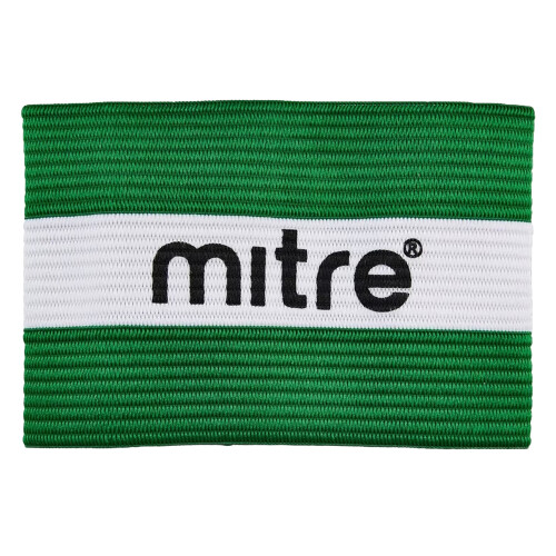 Mitre (L, Green/White) Mitre Logo Captains Armband