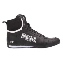 (4 UK, Black) Lonsdale Childrens/Kids Leather Boxing Boots