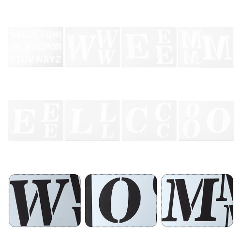 Welcome Letters Stencil Set 8 Large 1