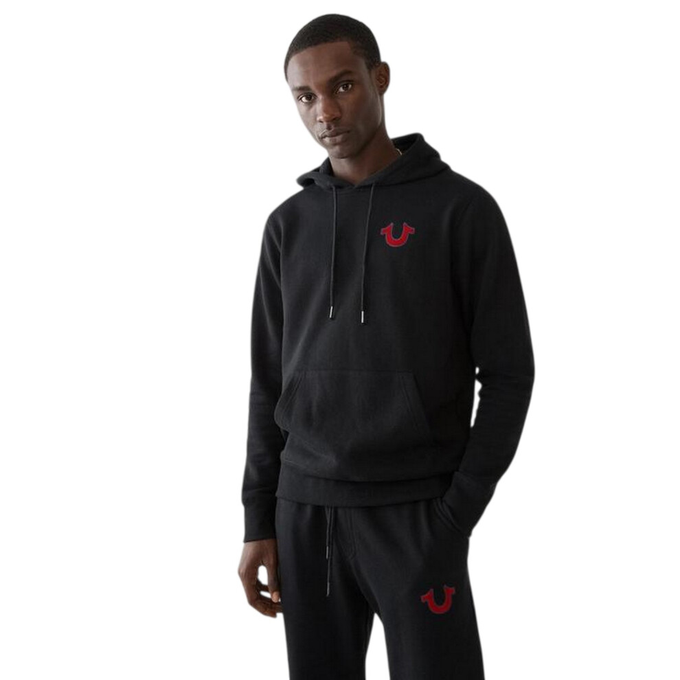 True Religion (S, Black) Mens Pullover Hoodie