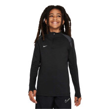 (13 Years, Black/White) Nike Childrens/Kids Strike Swoosh Quarter Zip Drill Top