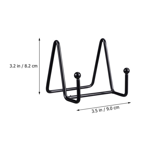 Unbranded Plate Display Stand Black 2 Pcs 1