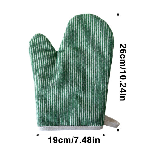 Heat Resistant Oven Mitts Non-Slip Kitchen Gloves 2