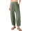 Women's Casual Cropped Pants Green Size S 5