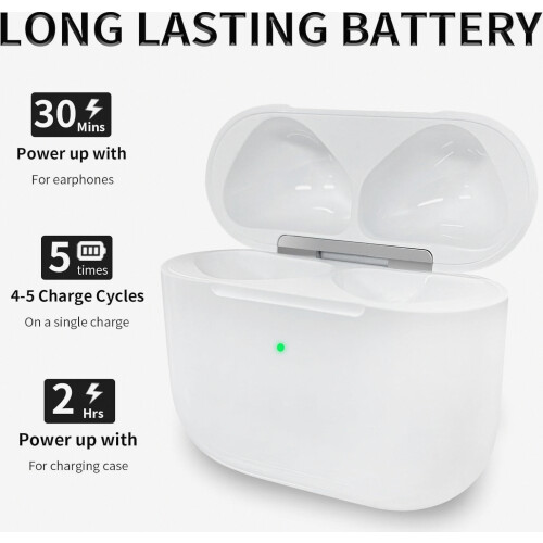 Compatibel met AirPods oplaadcase Bluetooth-oortelefoon USB-C-poort Draadloze oplaadbox 2