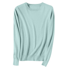 Women's Cotton Sweater Long Sleeve Crewneck Solid Pullover