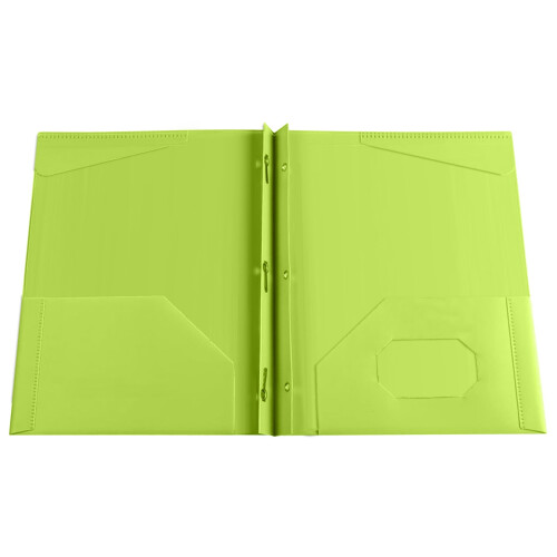 Heavy-Duty Plastic Pocket Folders Letter Size 2