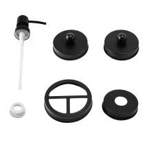 Jar Bathroom Accessories Lids Set(4Pcs),Toothbrush Holder,Apothecary Storage Jars Lids for Regular Mouth