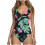 Women's Modest One-Piece Swimsuit with Tummy Control and 1