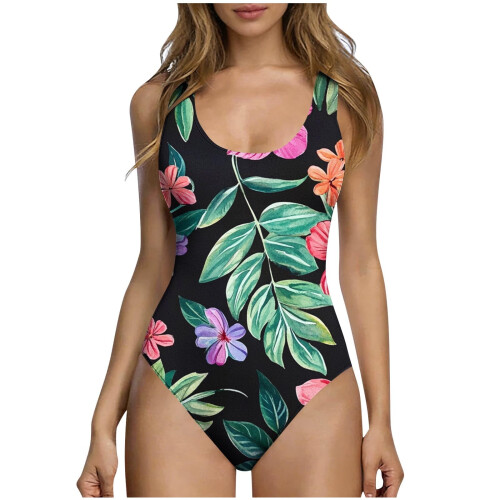 Women's Modest One-Piece Swimsuit with Tummy Control and