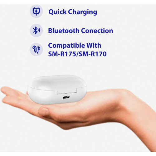 Wired Charging Case Compatible with Samsung Galaxy Buds/Plus+, Replacement Charger Case Dock Station for Galaxy Buds/Plus+ (White) 1
