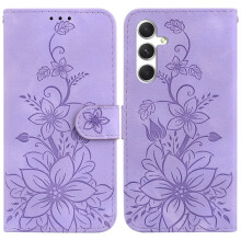 Purple PU Leather Flip Wallet Case for Samsung Galaxy S24
