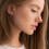 Sterling Silver Rose Stud Earrings Hypoallergenic 1 Pair 2