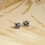 Sterling Silver Rose Stud Earrings Hypoallergenic 1 Pair 4