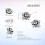 Sterling Silver Rose Stud Earrings Hypoallergenic 1 Pair 5