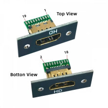 5 Stuks -Compatibele Connector Vrouwelijke Aansluiting 19-Pins Type-A 8K met Paneelmontage voor PCB-Soldeer-Doe-Het-Zelf-Reparatie-Adapter