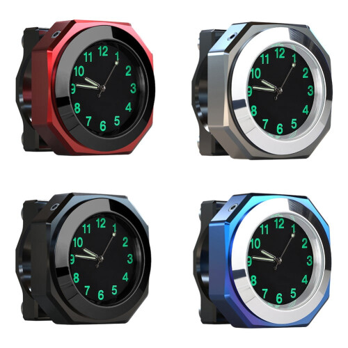 Aluminum Alloy Motorcycle Clock Waterproof Quartz Watch 2