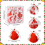 Glitter Shatterproof Christmas Ball Ornament Red 9 pcs 3