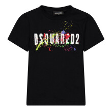 (8 Years, Black) DSquared2 Childrens/Kids Spray Paint Logo T-Shirt