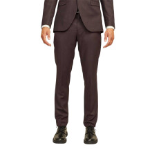 (S, Brown) Jack And Jones Mens Solaris Straight Leg Slim Formal Trousers