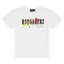 (14 Years, White) DSquared2 Childrens/Kids Spray Paint Logo T-Shirt
