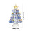 Mini Glass Christmas Tree Ornaments Winter Figurines 12pcs 3