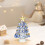 Mini Glass Christmas Tree Ornaments Winter Figurines 12pcs 6