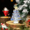 Mini Glass Christmas Tree Ornaments Winter Figurines 12pcs 5