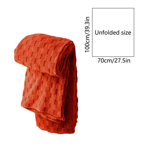 Soft Thick Throw Blanket 27.5 x 39.3 in Orange 2